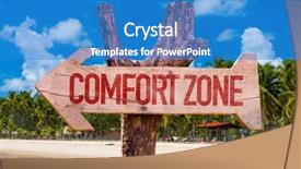  Presentation with zone - Cool new theme with comfort zone arrow with beach backdrop and a teal colored foreground