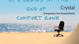  Presentation with zone - Audience pleasing theme consisting of comfort zone concept an office backdrop and a light blue colored foreground