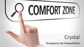  Presentation with autobiography biography written in search - Colorful presentation enhanced with comfort zone written in search backdrop and a light gray colored foreground