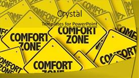  Presentation with zone - Cool new PPT theme with comfort zone backdrop and a gold colored foreground