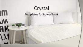  Presentation with light - Colorful slide deck enhanced with comfortable bed in light room backdrop and a white colored foreground