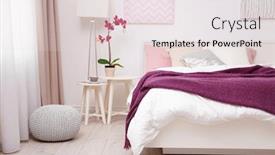  Presentation with coverlet - Colorful presentation theme enhanced with comfortable-bed-with-soft-lilac backdrop and a lemonade colored foreground