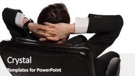  Presentation with office chair - Amazing slide set having comfortable leather office chair backdrop and a black colored foreground