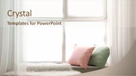  Presentation with rest - Audience pleasing presentation design consisting of comfortable place for rest near backdrop and a cream colored foreground