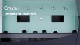  Presentation with passengers - Audience pleasing presentation theme consisting of comfortable waiting zone for passengers backdrop and a  colored foreground