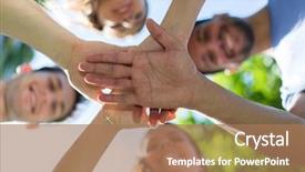  Presentation with friends - Audience pleasing PPT layouts consisting of comforting one another and make backdrop and a coral colored foreground