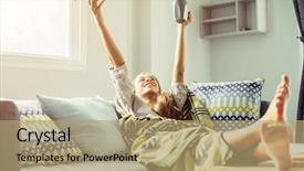  Presentation with teen girl - Beautiful slide deck featuring comfy - 10 years old pre teen backdrop and a coral colored foreground