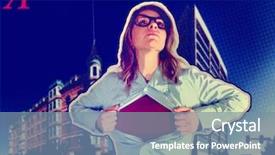  Presentation with hero - Amazing presentation theme having bouquet of spring tulips gift backdrop and a pink colored foreground.