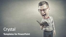  Presentation with book glasses - Amazing PPT layouts having comic book - young funny science man backdrop and a gray colored foreground