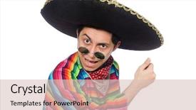  Presentation with mexican police - Audience pleasing PPT layouts consisting of comical sun - funny mexican wearing poncho isolated backdrop and a  colored foreground