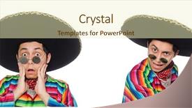  Presentation with mexican - Colorful PPT theme enhanced with comical sun - funny mexican wearing poncho isolated backdrop and a  colored foreground