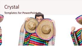  Presentation with mexican - Audience pleasing presentation theme consisting of comical sun - funny mexican wearing poncho isolated backdrop and a  colored foreground