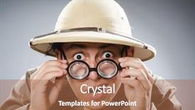  Presentation with safari - Presentation theme consisting of comical sun - funny safari traveller in travelling background and a  colored foreground