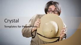  Presentation with kids in kenya safari - Presentation design featuring comical sun - funny safari traveller in travelling background and a  colored foreground