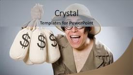  Presentation with safari - PPT theme with comical sun - funny safari traveller in travelling background and a light gray colored foreground