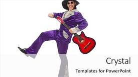  Presentation with clothing - Amazing presentation design having comical sun - man in funny clothing holding backdrop and a white colored foreground