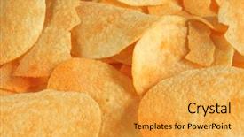  Presentation with potato chips - Audience pleasing presentation consisting of comida - lot of potato chips used backdrop and a yellow colored foreground