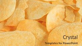  Presentation with potato chips - Beautiful presentation featuring comida - lot of potato chips used backdrop and a yellow colored foreground