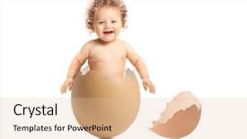  Presentation with eggshell - Colorful slide set enhanced with coming out of an eggshell backdrop and a lemonade colored foreground