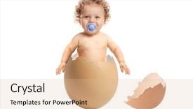  Presentation with eggshell - Colorful slide deck enhanced with coming out of an eggshell backdrop and a lemonade colored foreground