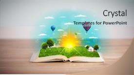  Presentation with green nature - Amazing theme having close-up of an alcohol backdrop and a soft green colored foreground.