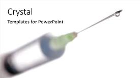  Presentation with droplet - Cool new slides with coming out of the needle backdrop and a  colored foreground