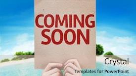  Presentation with coming soon - Colorful presentation design enhanced with coming soon card backdrop and a soft green colored foreground