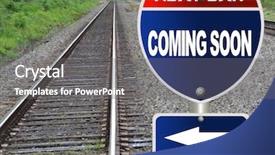  Presentation with coming soon - Slides enhanced with coming soon road sign background and a gray colored foreground