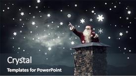  Presentation with santa - PPT theme consisting of coming top - santa claus is already here background and a ocean colored foreground