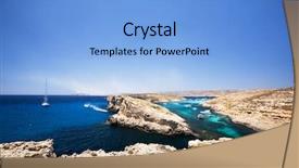  Presentation with malta - Theme consisting of comino-and-gozo-island background and a light blue colored foreground