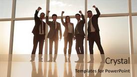 Presentation with focus group hands taking notes - Cool new slide set with command center - business group holding hands up backdrop and a coral colored foreground