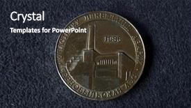  Presentation with chernobyl disaster - Amazing presentation design having commemorative medal disaster on chernobyl backdrop and a wine colored foreground