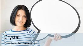  Presentation with blank - Colorful presentation design enhanced with comment - picture of smiling student backdrop and a light blue colored foreground