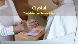  Presentation with shipping - Theme featuring commerce delivery shipping and shopping background and a tawny brown colored foreground