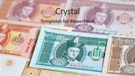  Presentation with mongolia - Colorful PPT theme enhanced with commerce international - banknotes of the mongolia backdrop and a lemonade colored foreground