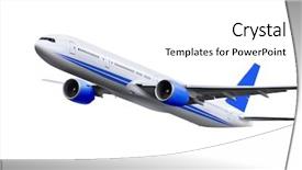  Presentation with commercial - Amazing slides having commercial airplane on white background backdrop and a white colored foreground