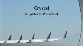  Presentation with maintenance - Presentation enhanced with commercial airplanes lined up background and a light blue colored foreground