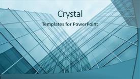  Presentation with navy blue texture dark slate - Beautiful PPT layouts featuring commercial architecture - blue transparent textured wall backdrop and a sky blue colored foreground