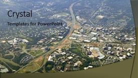  Presentation with virginia - Slides with commercial center of northern virginia background and a seafoam green colored foreground
