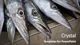  Presentation with oman - PPT layouts consisting of commercial fishing - close up of fish background and a dark gray colored foreground