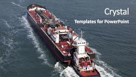  Presentation with fishing - Audience pleasing theme consisting of commercial fishing - tanker backdrop and a ocean colored foreground
