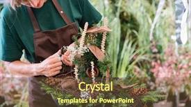  Presentation with commercial - PPT theme having commercial gardener creating a grave background and a tawny brown colored foreground