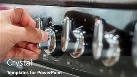  Presentation with controls - Colorful PPT theme enhanced with commercial-kitchen-stove-temperature-controls backdrop and a dark gray colored foreground