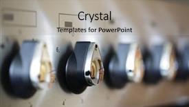  Presentation with controls - Cool new PPT layouts with commercial kitchen stove temperature controls backdrop and a light gray colored foreground
