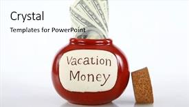  Presentation with money multiplyer - Cool new theme with commercial loan fund - vacation money jar jam packed backdrop and a  colored foreground