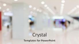 Presentation with large retail store - PPT theme having commercial office space - blurred department store background background and a  colored foreground