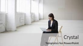  Presentation with office chair - PPT layouts featuring arda river meander and rhodopes mountain kardzhali region bulgaria background and a gray colored foreground