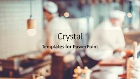  Presentation with cooking - Beautiful PPT layouts featuring commercial place - blurred background group of chefs backdrop and a lemonade colored foreground