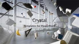  Presentation with commercial - Amazing presentation having commercial place - large hall with flying objects backdrop and a light gray colored foreground