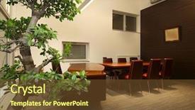  Presentation with commercial - Presentation having commercial plant - office interior in retro style background and a  colored foreground